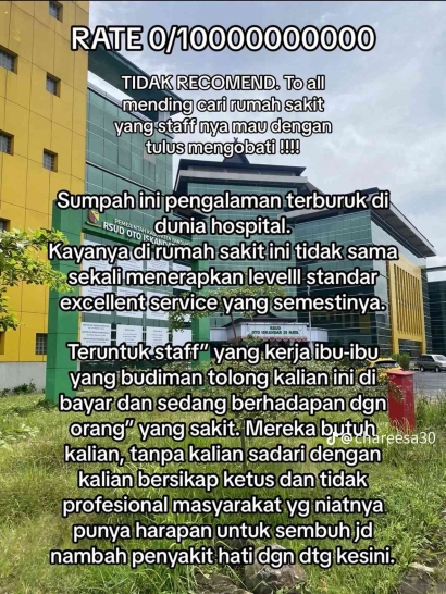 Viral di Tiktok: Keluhan Pelayanan Buruk Rumah Sakit Otista Kabupaten Bandung