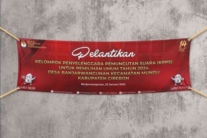 Desain Spanduk MMT Banner Pelantikan KPPS Pemilu 2024 Cdr