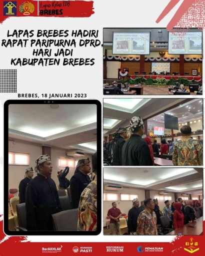 Lapas Brebes Hadiri Rapat Paripurna DPRD, Hari Jadi Kabupaten Brebes
