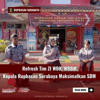 Refresh Tim ZI WBK/WBBM, Kepala Rupbasan Surabaya Maksimalkan SDM