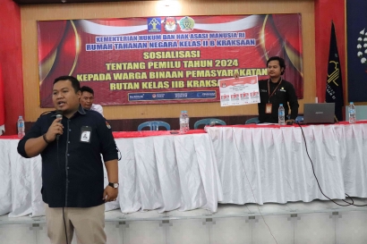 Sukseskan Pemilu 2024, Rutan Kraksaan Gandeng KPU Kabupaten Probolinggo Lakukan Sosialisasi