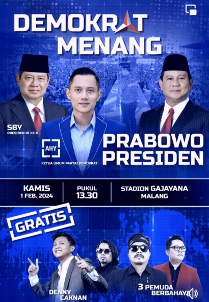 Demokrat, Gerindra dan PSI Mempertegas Persekutuan di Kota Malang