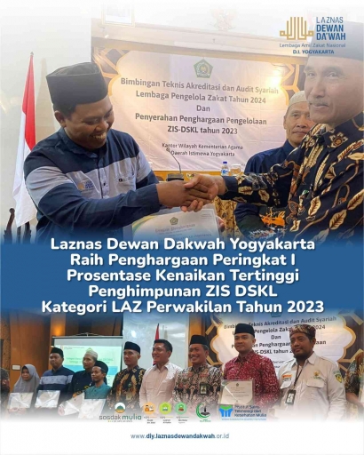 Laznas Dewan Dakwah Yogyakarta Terima Penghargaan Dari Kementerian Agama DIY