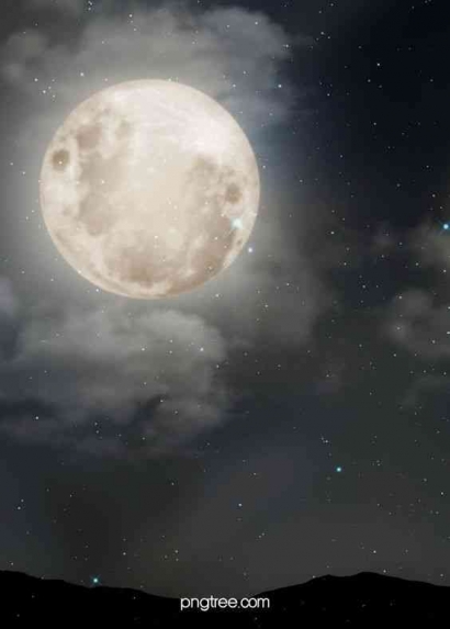 Bulan di Atas Langit Malam