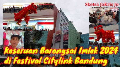 Keseruan Barongsai Imlek 2024 di Festival Citylink Bandung