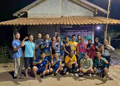 Asah Minat dan Bakat, Mahasiswa KKN Unila bersama Pemuda Selenggarakan Lomba Takraw Kampung Pisang Indah
