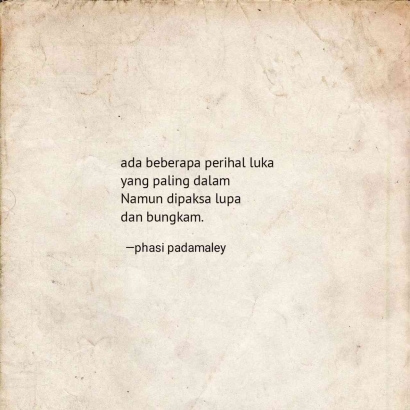 Puisi Pesta Usai | Phasi Padamaley