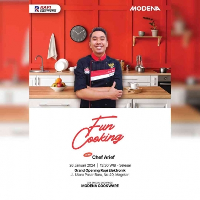 Fun Cooking bersama Chef Arief dalam Rangkaian Acara Grand Opening Rapi Elektronik Magetan