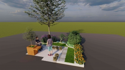 Mahasiswa KKN Undip 2024 Lakukan Pembuatan Desain Taman SMPN 3 Bendosari di Mertan