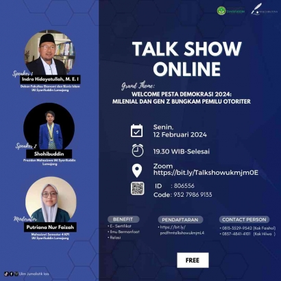 Talk Show Online UKM Jurnalistik IAIS, Welcome Pesta Demokrasi 2024