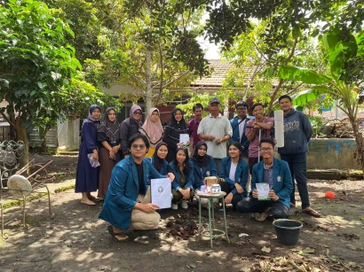 Mahasiswa KKN UNDIP Mengadakan Pelatihan Pembuatan Lubang Resapan Biopori di Desa Kleteran