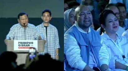 Momen Prabowo Bersapa dengan Titiek Soeharto dalam Pidato Kemenangan Pemilihan Presiden 2024