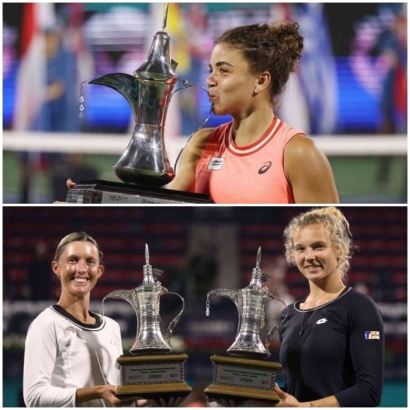 Kejuaraan Tenis Dubay 2024, Jasmine Paolini Juara Tunggal dan Siniakova/Hunter Juara Ganda