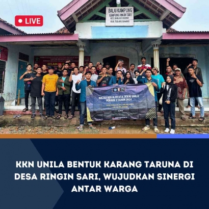 KKN Unila Bentuk Karang Taruna di Desa Ringin Sari, Wujudkan Sinergi Antar Warga