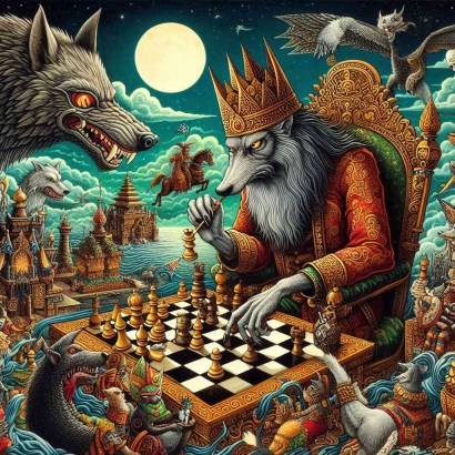 Permainan Catur Itu Dimenangkan Raja Serigala di Dongeng Kopi