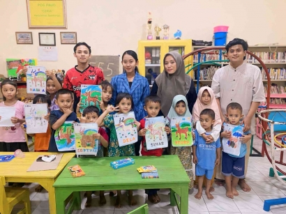 Tingkatan Minat Belajar, Mahasiswa KKN Universitas PGRI Semarang Kelompok 40 Adakan Bimbingan Belajar Gratis Di Pos PAUD Ceria Kelurahan Sambirejo