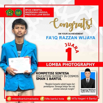 MTsN 4 Bantul Borong Juara Kompetisi Fotografi Berkat Bimbingan Maksimal