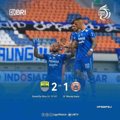 Derbi Indonesia: Persib Bandung Tampil Percaya Diri di Kandang, Unggul 2-1 atas Persija Jakarta
