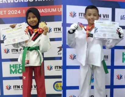Taekwondoin SD Plus Al Ghifari, Nazwa dan Khiar Raih Emas dan Perak di ITN Open VII