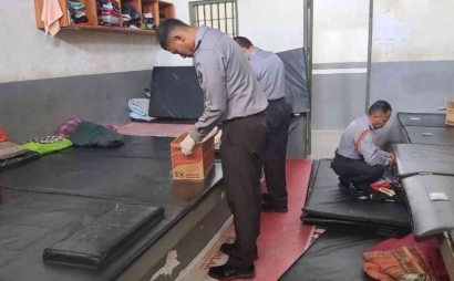 Petugas Rutan Boyolali Gelar Razia di Kamar Hunia Jelang Bulan Ramadhan