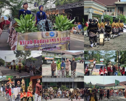 Meriahkan Hari Jadi Daerah Istimewa Yogyakarta, SMA Negeri 1 Sleman Gelar Kirab Budaya