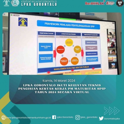 LPKA Gorontalo Ikuti Kegiatan Teknis Pengisian Kertas Kerja PM Maturitas SPIP Tahun 2024