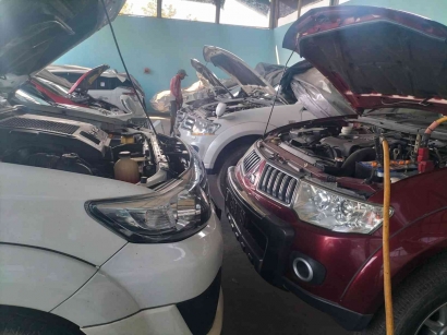 Rupbasan Mojokerto Laksanakan Perawatan dan Pemeliharaan 20 Mobil Rampasan KPK RI