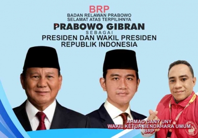 Ahmad Dany Uny Mengucapkan Selamat untuk Jendral Purn. Prabowo Subianto dan Gibran Rakabuming Raka Atas Penetapan KPU RI