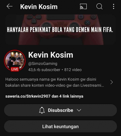 Yuk Kenalan Sama Kevin Kosim, Youtuber EA FC Mobile yang Memiliki 40rb Subscriber