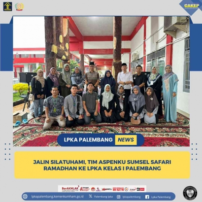 Jalin Silaturahmi, Tim Aspenku Sumsel Safari Ramadhan ke LPKA Kelas I Palembang