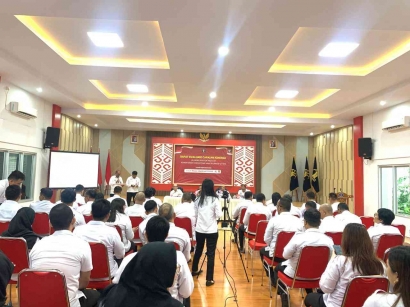 Kakanim Tahuna Ikuti Rapat Evaluasi Capaian Kinerja di lingkungan Kanwil Kemenkumham Sulawesi Utara