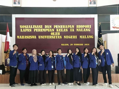 Sosialisasi dan Pemasangan Biopori di Lingkungan Lapas Perempuan Kelas IIA Malang Bersama Mahasiswa MBKM KKN Universitas Negeri Malang