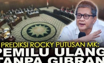Prediksi Rocky Gerung: Putusan MK Soal Pemilu Ulang Tanpa Gibran Prabowo Berpeluang 60%