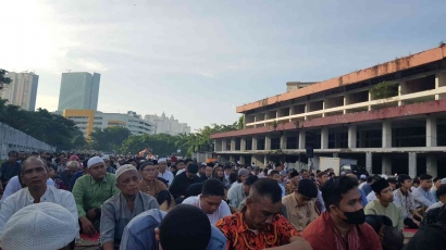 Warga LDII Jakarta Pusat Gelar Sholat Idul Fitri 1445 H di Halaman Eks Bandara Kemayoran