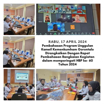 Kepala LPKA Gorontalo Bahas Program Unggulan bersama Kakanwil Kemenkumham Gorontalo dan Jajaran