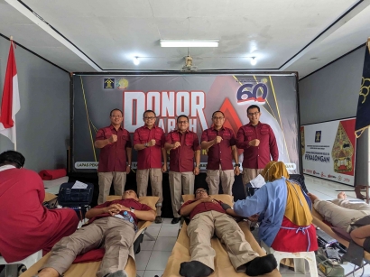 Rutan Pekalongan Bakti Sosial Donor Darah dalam Rangka Hari Bhakti Pemasyarakatan ke-60