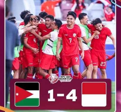 Indonesia Melaju ke Quartelfinal Usai Taklukan Yordania 4-1