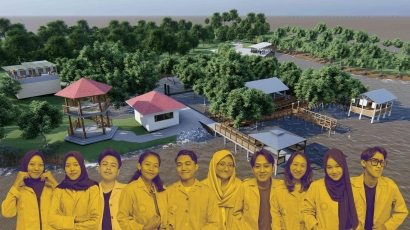 Mahasiswa KKN Kelompok 32 UNS Meredesain Wisata Mangrove di Karangtalun, Cilacap Berkolaborasi dengan PT SBI