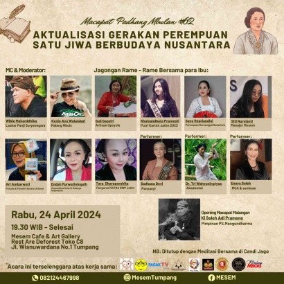 Kartini Milenium pada Acara Padhang Mbulan Mesem Cafe menuju Tumpang Sebagai Desa Budaya