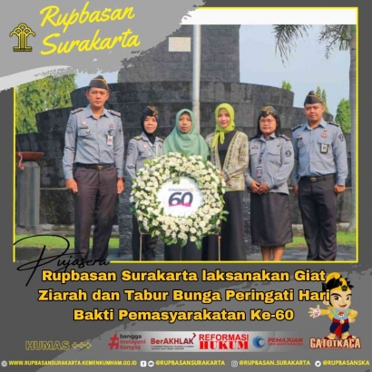 Rupbasan Surakarta laksanakan Giat Ziarah dan Tabur Bunga Peringati Hari Bakti Pemasyarakatan Ke-60