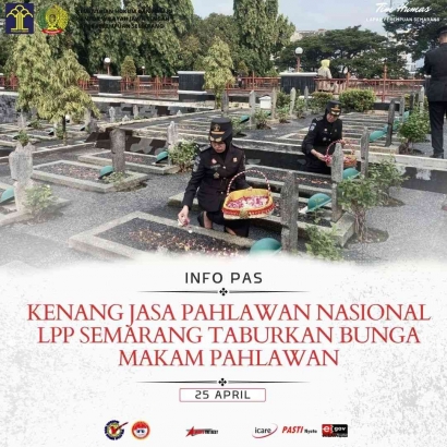 Kenang Jasa Pahlawan Nasional LPP Semarang Taburkan Bunga Makam Pahlawan
