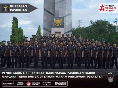 Penuh Makna di HBP Ke-60, Karupbasan Pasuruan Hadiri Upacara Tabur Bunga di Taman Makam Pahlawan Surabaya