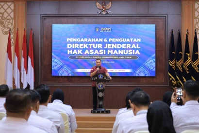 Jajaran Ka UPT Jawa Timur Termasuk Kepala Rutan Sumenep Ikuti Pengarahan Dirjen HAM