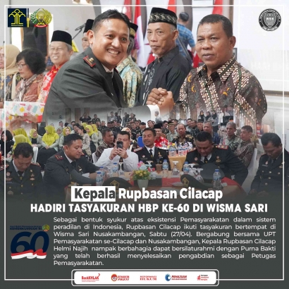 Kepala Rupbasan Cilacap Hadiri Tasyakuran HBP ke-60 di Wisma Sari Nusakambangan