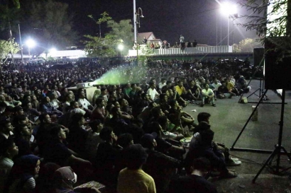 Ribuan Warga Padati Nobar Indonesia vs Uzbekistan di Markas PMI Banda Aceh