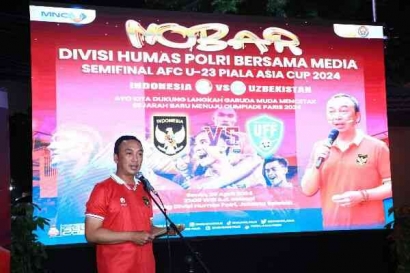 Divisi Humas Polri Sampaikan Dukungan Nobar untuk Timnas Indonesia U-23