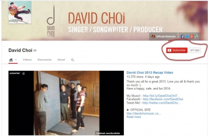David Choi Gandeng Penyanyi Indonesia