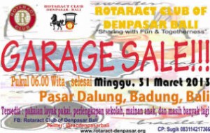 Rotaract Club of  Denpasar Bali Mengadakan Garage Sale untuk Kegiatan Sosial