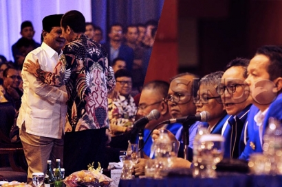 Keakraban Jokowi dan Prabowo di Rakernas PAN Gembirakan Netizen Indonesia
