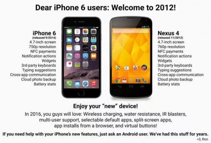 Android User: “Pengguna iPhone 6 Ketinggalan Zaman!”